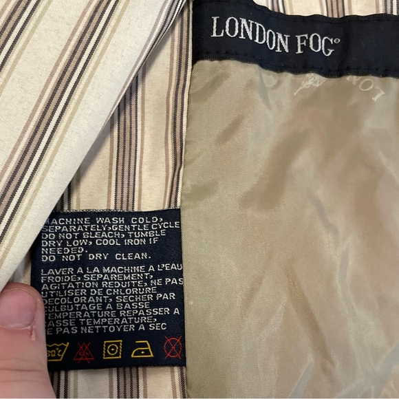 London Fog Vintage 80s-90s Windbreaker Bomber Jacket Orange Men’s Medium - Picture 6 of 9